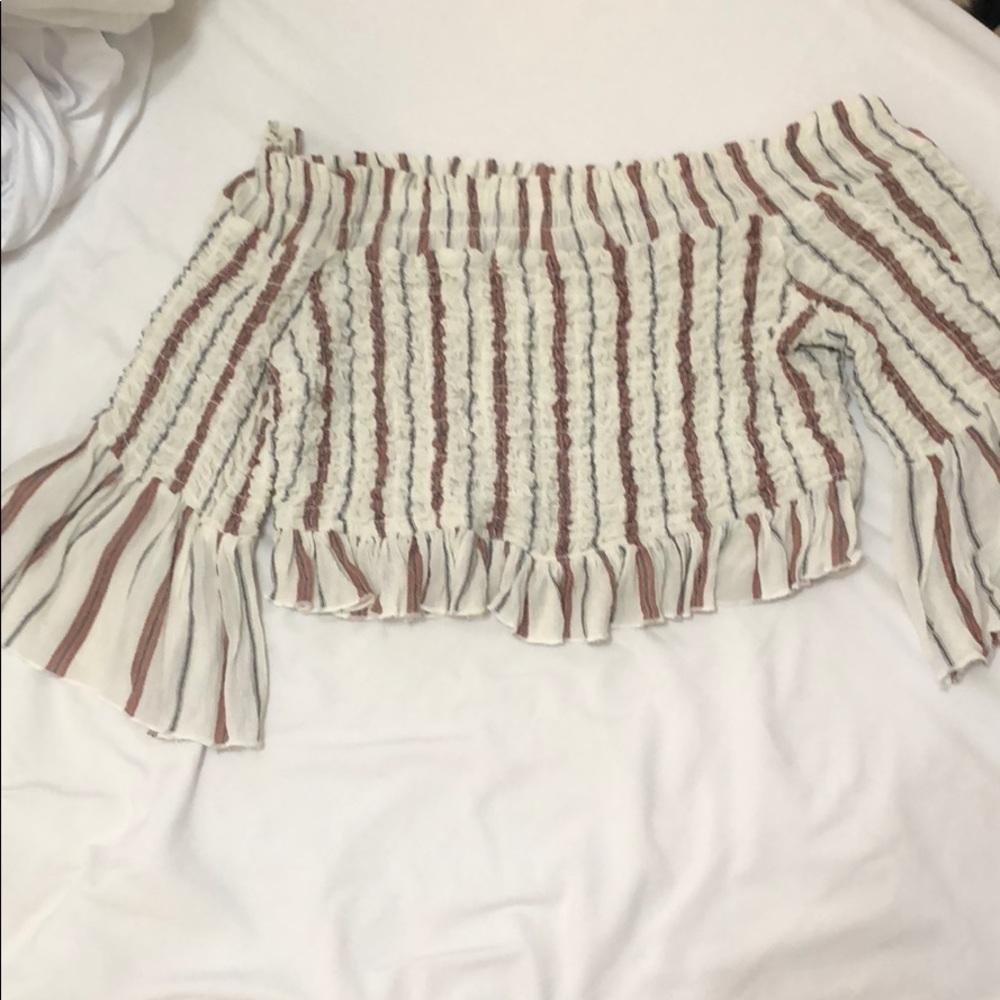 Free people off the shoulder cropped top